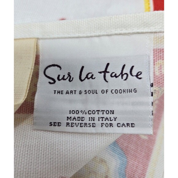 NWOT SUR LA TABLE NATURAL CANVAS TOTE BAG PASTA IN ITALY DISH TOWEL KITCHEN - Picture 10 of 12